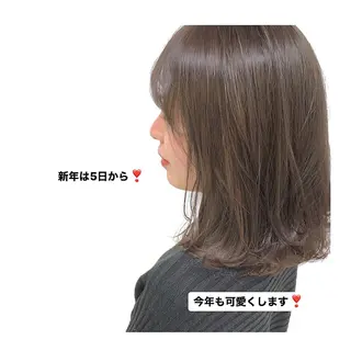 ミディアム カラー レイヤーボブ/ボブ 仲川和人のヘアスタイル