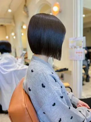 ミディアム 山﨑弓夢/ 撮影モデル/ボブのヘアスタイル
