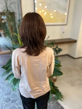 ミディアム 石崎 美帆のヘアスタイル