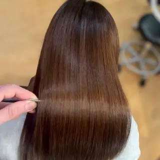 セミロング カラー 縮毛矯正/ワンカラー モデル募集🫧羽夏のヘアスタイル