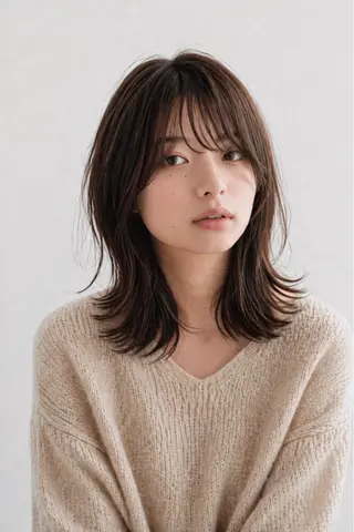 ミディアム 松谷 圭のヘアスタイル