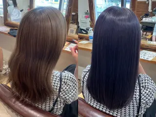 セミロング カラー コトミ【メンズ】 【曲がる縮毛矯正】のヘアスタイル