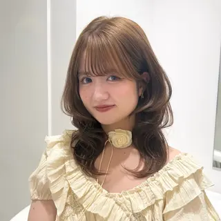セミロング カラー ParveMix 🩶🫧入江 香名のヘアスタイル