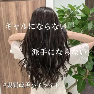 ロング カラー ヘアアレンジ 白髪ぼかしハイライト 茗荷谷駅徒歩2分のヘアスタイル
