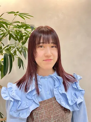 ミディアム 表参道レイヤーカット 髪質改善山岸季生のヘアスタイル