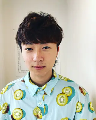 ミディアム パーマ メンズ CHIRU hair salonのヘアスタイル