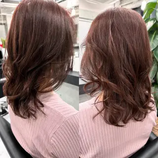 セミロング カラー Endearing 銀座/レイヤーカットのヘアスタイル