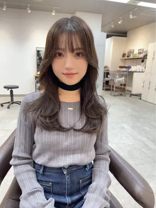 セミロング 韓国風レイヤー 犬塚 優介のヘアスタイル