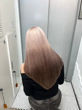 ロング カラー 柏木 理那のヘアスタイル