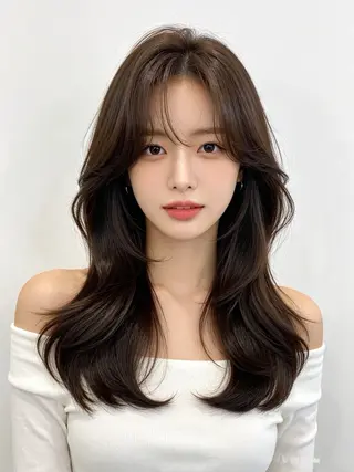 セミロング カラー ウルフカット 811 大阪梅田 ウルフのヘアスタイル