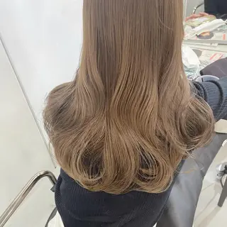 セミロング カラー ヘアアレンジ Aloa透明感ヘア ♡kanami♡のヘアスタイル