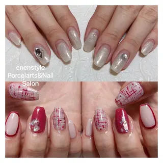 ミディアム ネイル 🐾enen style 🐾のネイルデザイン
