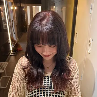 セミロング カラー 大阪美容室 Rioのヘアスタイル
