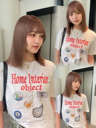 ミディアム 梅田美容師 nao🐈‍⬛のヘアスタイル