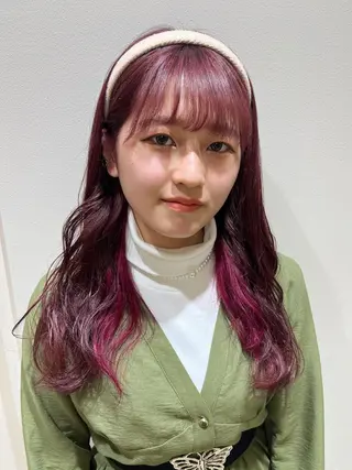 ロング カラー 暖色/ブリーチカラー 🎀 M i k uのヘアスタイル