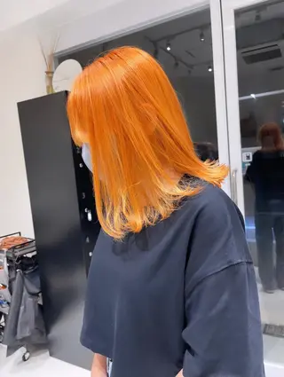ミディアム カラー 韓国レイヤー×艶髪 ハイトーンRyukiのヘアスタイル