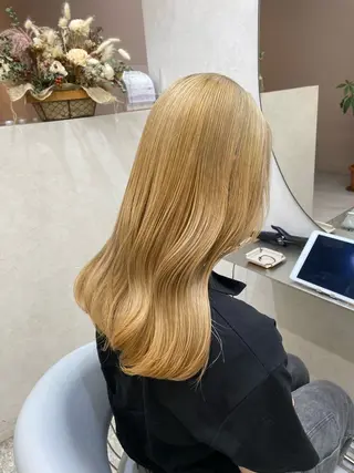 ロング カラー ヘアアレンジ レイヤー/顔周り/ 透明感カラー/ななのヘアスタイル