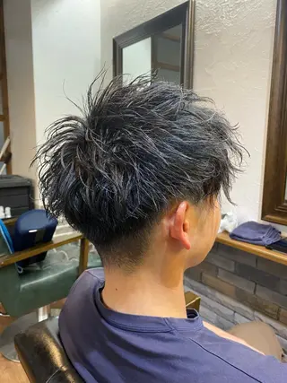 ショート パーマ メンズ 【Lei】橋本孝太 レイヤー・美髪矯正のヘアスタイル