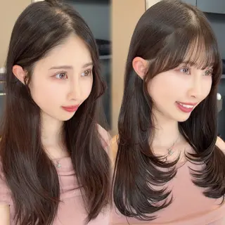 ロング Nanako。/韓国 ハッシュカットのヘアスタイル