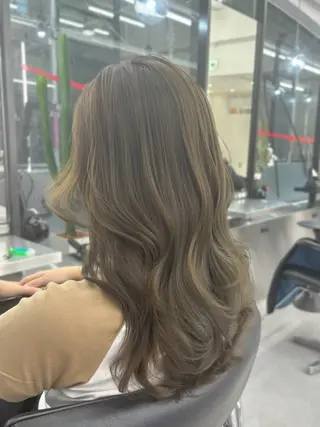 ロング カラー パーマ ブラウン特化/透明感 NONO💖のヘアスタイル
