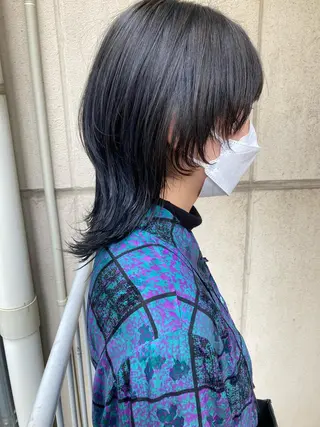 セミロング 武内 凌レイヤーカット🐺のヘアスタイル