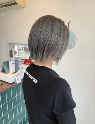 ミディアム カラー マエダ シュンのヘアスタイル