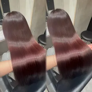 ロング ブリーチなしWカラー エクステ/スズ‎🤍のヘアスタイル