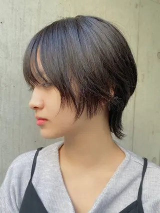 ショート カラー 似合わせレイヤー/ ケアパーマ/高倉のヘアスタイル
