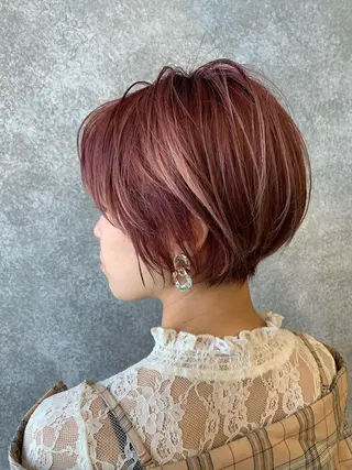 ショート カラー SNS撮影用 髪質改善モデル募集のヘアスタイル