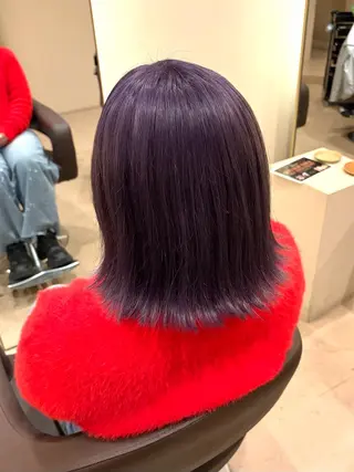 ミディアム カラー 暖色カラー✨️ 門内 梨真のヘアスタイル