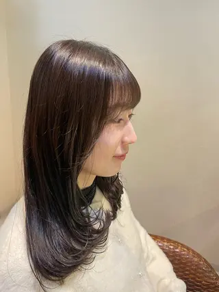 セミロング カラー あ あのヘアスタイル
