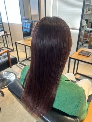 ロング カラー 栄/海外風カラー/ ナチュラル縮毛のヘアスタイル