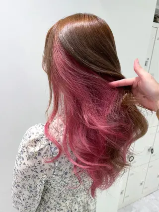 セミロング カラー ヘアアレンジ 【公式】DISCO銀 座🪩トレンド🪽のヘアスタイル