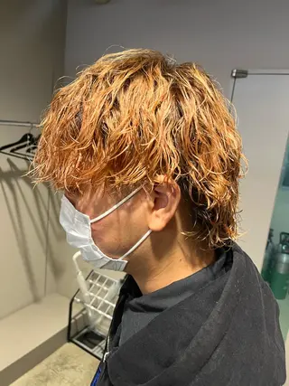 ミディアム パーマ メンズ 横浜駅メンズパーマ師 🌀岩﨑弘成🌀のヘアスタイル