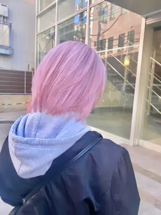 ショート カラー 女性目線でつくる ボブ縮毛矯正のヘアスタイル