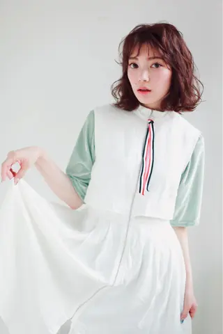 ミディアム カラー パーマ 🍀日比野 哲二のヘアスタイル