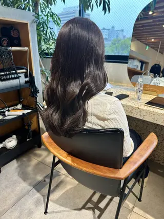 セミロング カラー 和田 あおいのヘアスタイル