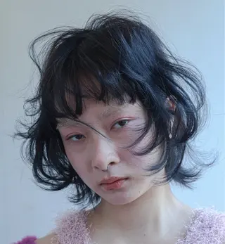 ショート カラー パーマ ヘアアレンジ ヒナ/酸性ストレート ・艶カラー🌿のヘアスタイル