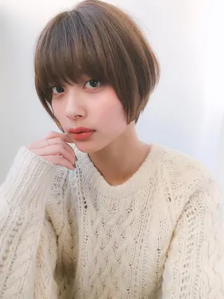 ショート カラー ヘアアレンジ 🥞ベージュ系カラー 【すずきりほ】🥞のヘアスタイル