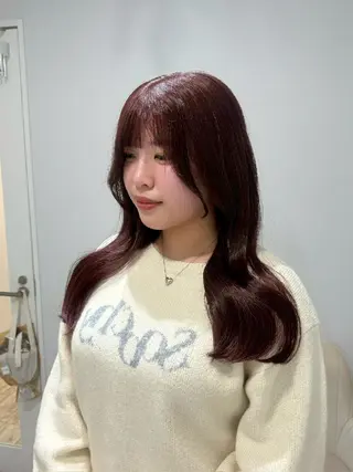 ロング カラー piLLon 心斎橋のヘアスタイル