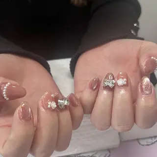 ネイル ネイル💕& まつ毛パーマのネイルデザイン