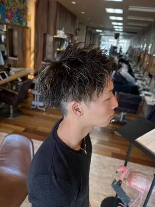 カラー パーマ メンズ 曲がる縮毛矯正🌀 篠崎蓮　金沢文庫のヘアスタイル