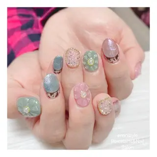 ショート ネイル 🐾enen style 🐾のネイルデザイン