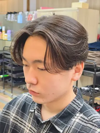 メンズ SHIN🌿柏美容師 レイヤーボブカラーのヘアスタイル