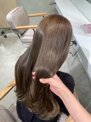 ロング カラー hana🍑 ブリーチなしピンクのヘアスタイル