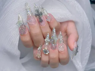 カラー ロング Bling Salonのネイルデザイン