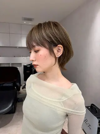 ショート 韓国レイヤー🌸 艶髪🫧池袋/礼二郎のヘアスタイル