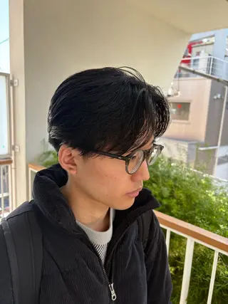 ショート メンズ 海外風パーマ カラー特化園田　楓莉のヘアスタイル
