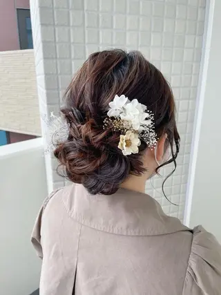 セミロング ヘアアレンジ 大平 美沙のヘアスタイル