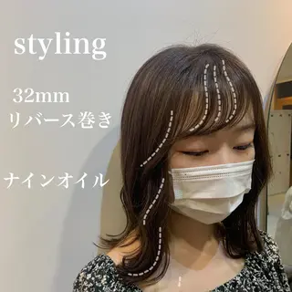 ミディアム カラー ヘアアレンジ REONA🪽✨薬院 レイヤーカット🫧のヘアスタイル